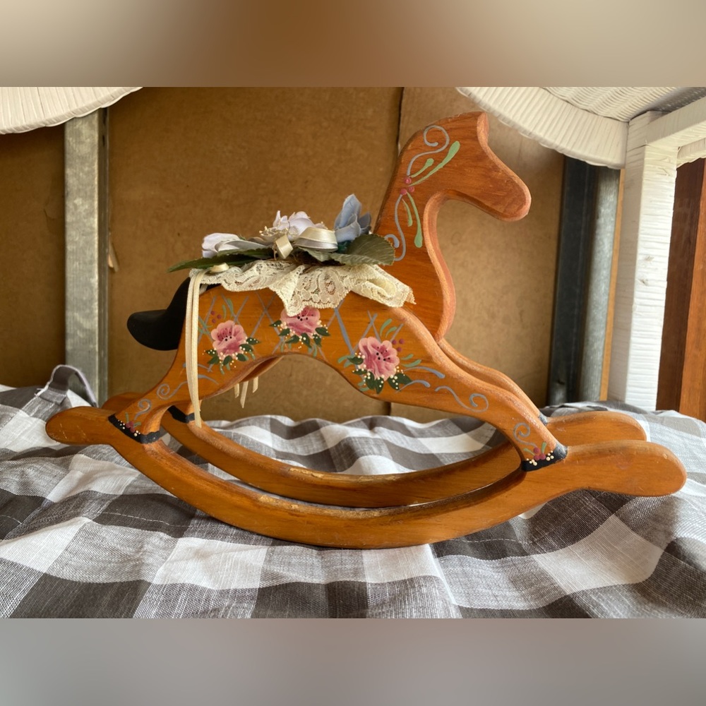 Small Wooden rocking horse.
